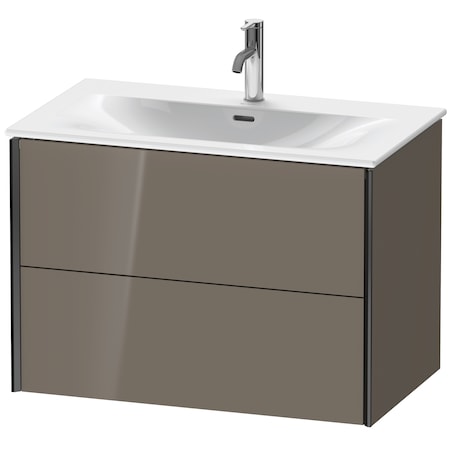 Xviu Wall-Mounted Vanity Unit Flannel Gray High Gloss